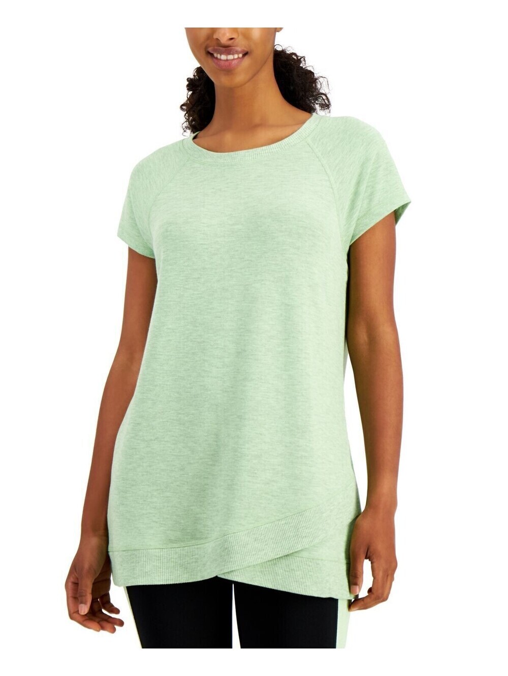 Ideology Womens Activewear Short-Sleeve T-Shirt Size S